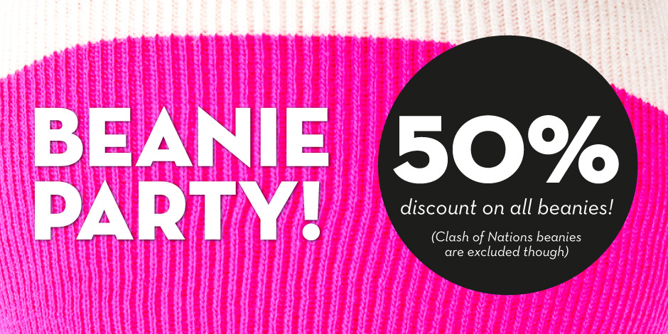 Beanie party! 50% discount on all beanies!
